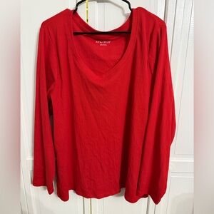 Ava & Viv Women's Bold Red Long Sleeve Top